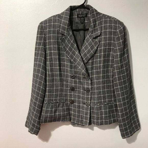 Metro Collection New York Women’s Check Blazer 8 - Picture 1 of 3